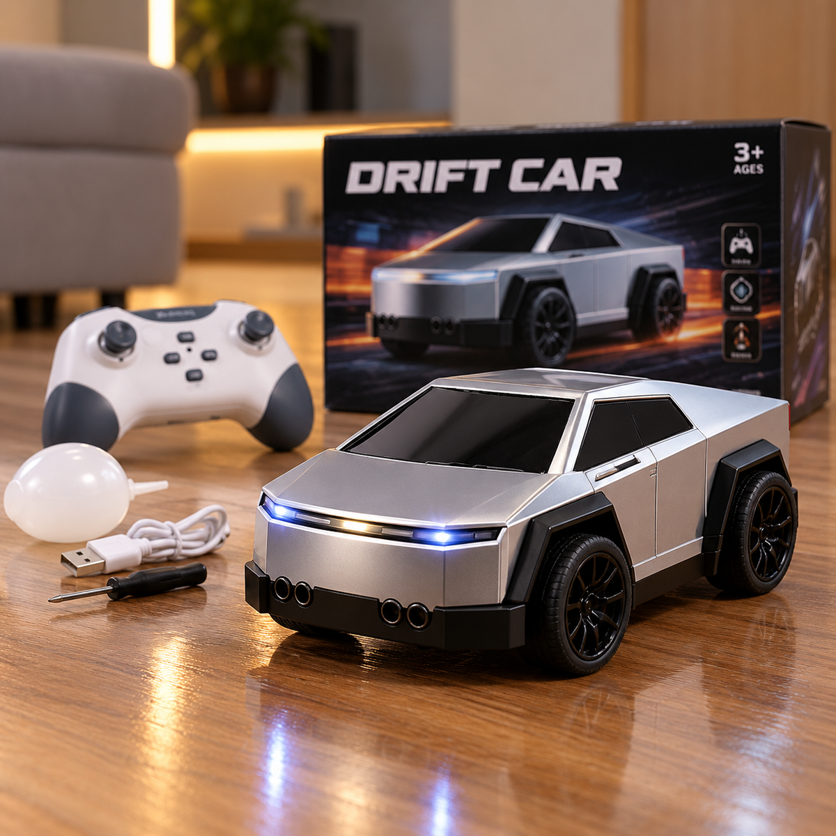 2.4GHz Remote & Induction Controlled Tesla Drift Car