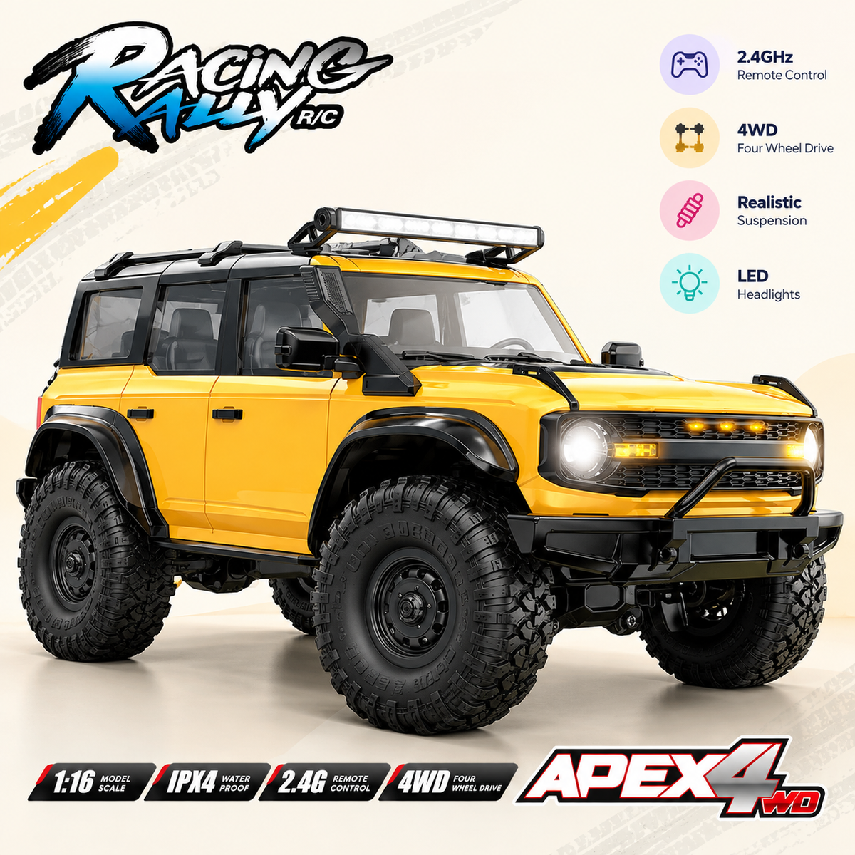 1:16 RC Ford Bronco High Speed Off-Road Model