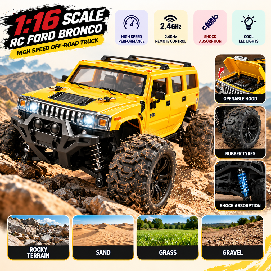 1:18 RC 4x4 Hummer Off-Road Truck
